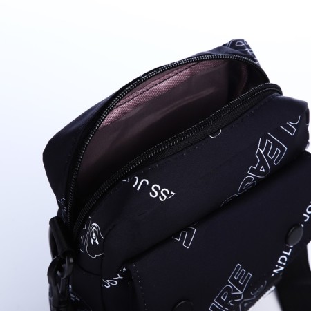 Youth bag with lightning, external pocket, black color-4