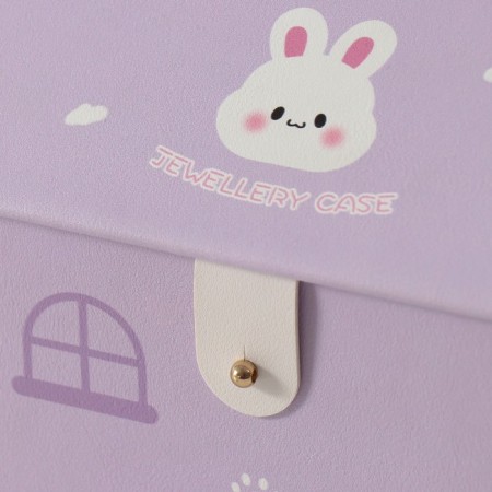 Casket to the leatherette for decorations House "Bunny" Lilac 16.5x19x16.5 cm-2