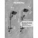 The shower system Zein Z3897, upper and vaporing watering can, PVC hose, temperature screen, black