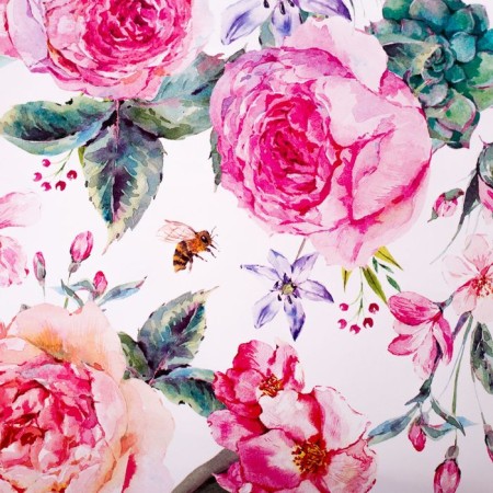 Glossy packaging paper "Summer flowers", 70 x 100 cm-1