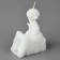 New Year 2025! Interior candle “New Year's collection: a snake with a gift”, white 77 x 61 x 35