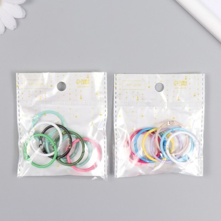 Ring for creativity (for photo albums) "Color" MIX int. D = 2.5 cm external. D = 3 cm set 8 pcs 91494-5
