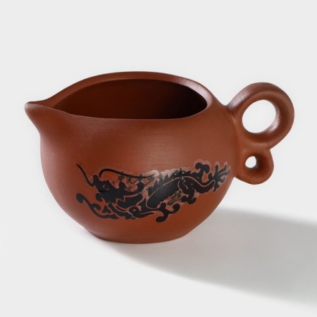 A set for the tea ceremony ceramic Dragon, 10 items: 8 PIAL 35 ml, kettle 200 ml, hour 150 ml, brown color-4
