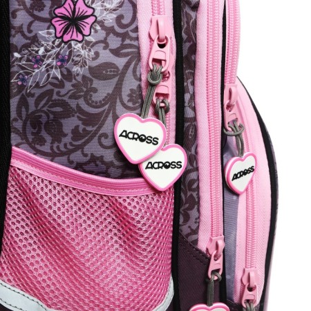 School backpack 40 x 33 x 15 cm, ergonomic back, Across 548, pink ACR23-548-1-12