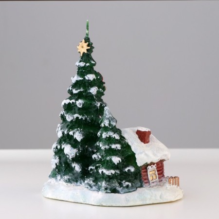 Decorative candle "Winter holiday", 8x11.5x13.5 cm-3