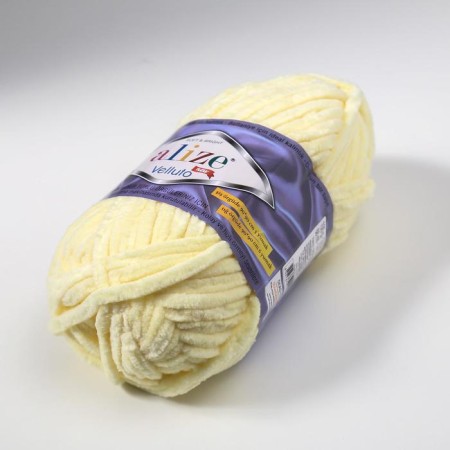 Yarn "Velluto" 100% microopoliester 68m/100g (13 St. Lemon)-1
