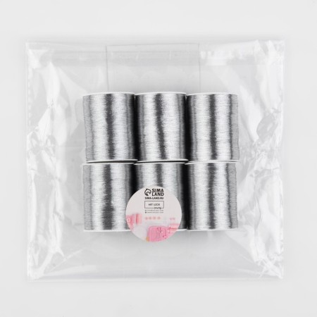 Metallized thread, 91 ± 1 m, silver color-2