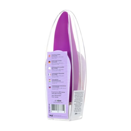 Cliter stimulator with cilia Jos Alicia, silicone, purple, 15.5 cm-6