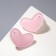 Acrylic earrings "hearts" are wide, light pink color