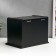 Casket wood "chest of drawers with 2 boxes" black 21.5x14.5x16 cm