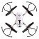 White Drone quadrocopter, without a camera, white color