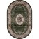 Oval carpet Merinos colizey, size 150x400 cm, color Green