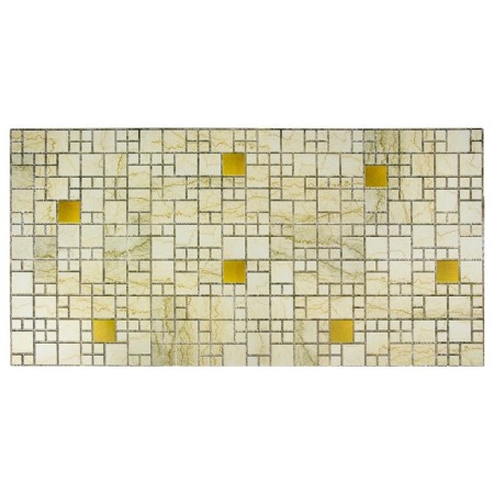 PVC panel mosaic marble with gold 955x480 mm pcs