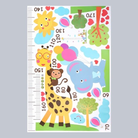 Sticker plastic interior color rosteomer "giraffe and elephant" 60x90 cm-1