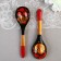 Spoon "Berry", salad, 6 × 21, Khokhloma