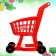 Propeling trolley "Shoping" with products, 42 items
