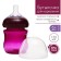 Finding bottle, Natural, 150 ml., +6 months, wide throat 50 mm, pink color