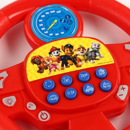 Musical steering wheel "puppy patrol", sound, red color-3