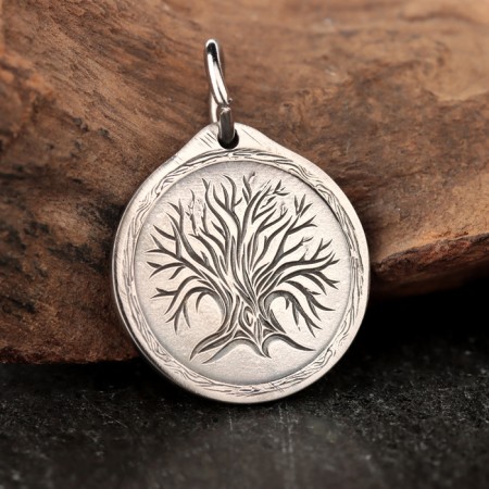 Scandinavian amulet "Runa Algiz in the Sunny Circle", 5 g, 20x22 mm-3