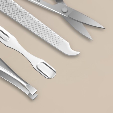 Manicure set, 6 items, in a case, multi -colored-4