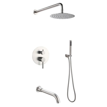 The shower system "RMS" SUS129-1S, built-in, tropical shower, stainless steel, satin