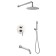 The shower system "RMS" SUS129-1S, built-in, tropical shower, stainless steel, satin