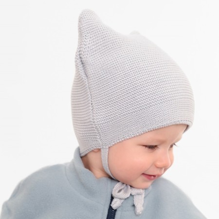 Children's hat minku rr 44-46, color gray color-1