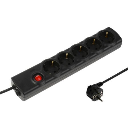 Luazon Lighting network filter, 5 outlets, 3 m, 3500 W, 3x1 mm2, 16 A, 220 V, with a fuse, black-2