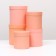 Set of round boxes 5 in 1 "paints", peach, 25 x 25 x 25 - 19 x 19 x 19 cm