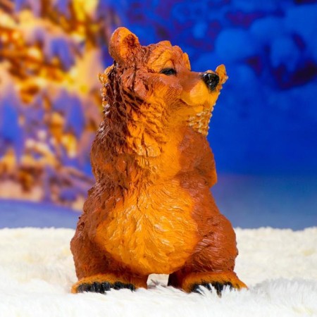 Garden figure "Bear with a basket" 30x23x30cm-5