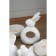 Ring for napkins "Bunny in gold", 7.5 × 3.5 × 11.5 cm, white color