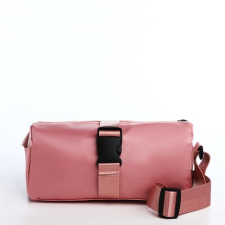 Youth bag with a zipper, pink color-1