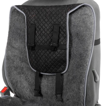 Kit on the seat, natural wool, 145x55 cm, gray-4