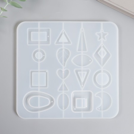 Mold Silicon "Earrings" 17 objects 15.5x16.3 cm