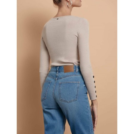 Women's jeans with a high landing CONTE Elegant Relaxed Mom, size M, color MID Blue-4