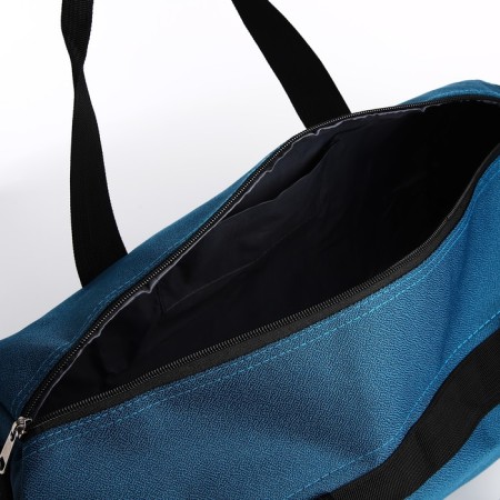 Road bag with lightning, external pocket, long belt, sea wave color-1