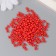 Glass beads 6/0 "coral-red" 15 grams