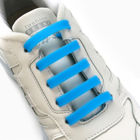 Silicone laces, set 6 pcs, color rainbow-11