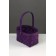 Wicker basket 23 x 18 x 12 cm, handle h = 13 cm, purple
