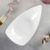 Oval porcelain oval porcelain, 19.5 × 11 cm, white color