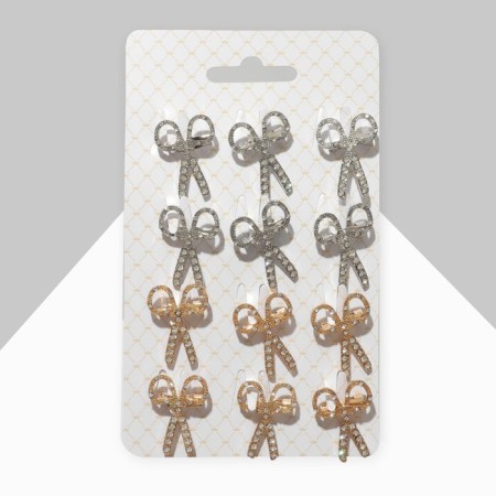 Brooch "Scissors" are small, color mix (indivisible packing 12 pcs., Price per pcs.)-1