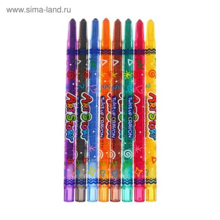 Loads wax 8 colors Crown ArtStory, twisting rod, PVC, euro suspension, mix-4