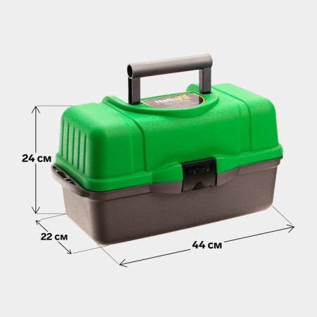 Fishing box Helios three -heating, green