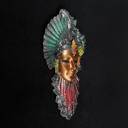 Venetian mask "Rubin" gold, 32cm mix-1