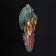 Venetian mask "Rubin" gold, 32cm mix