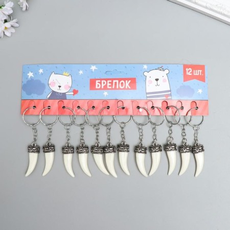 Breek Metal "Fang" White 4.3x1.5 cm-3