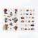 A set of stickers with the coloring "Beasts by professions", 45 pcs, 14.5 x 21 cm