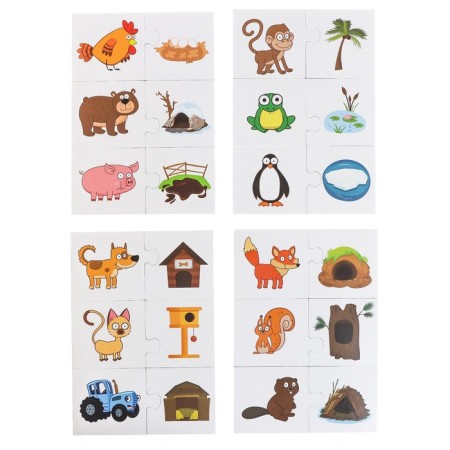 Pair puzzles "Blue Tractor: Who lives where?", 12 pairs-1