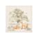 Set of Ethel Forest Landscape 40x40 cm - 4 pcs, 100% cotton, sarzha 190 g/m2