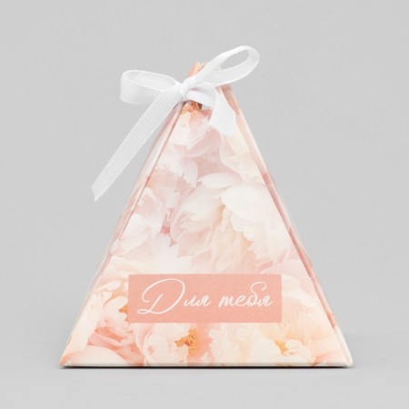Bonbonnier box, gift packaging, “delicate flowers”, 7 x 7 x 7.5 cm-2